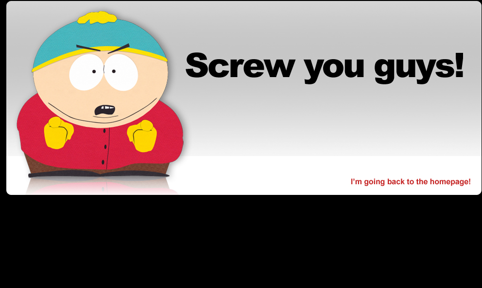 Pagina 404 creativa South Park 2