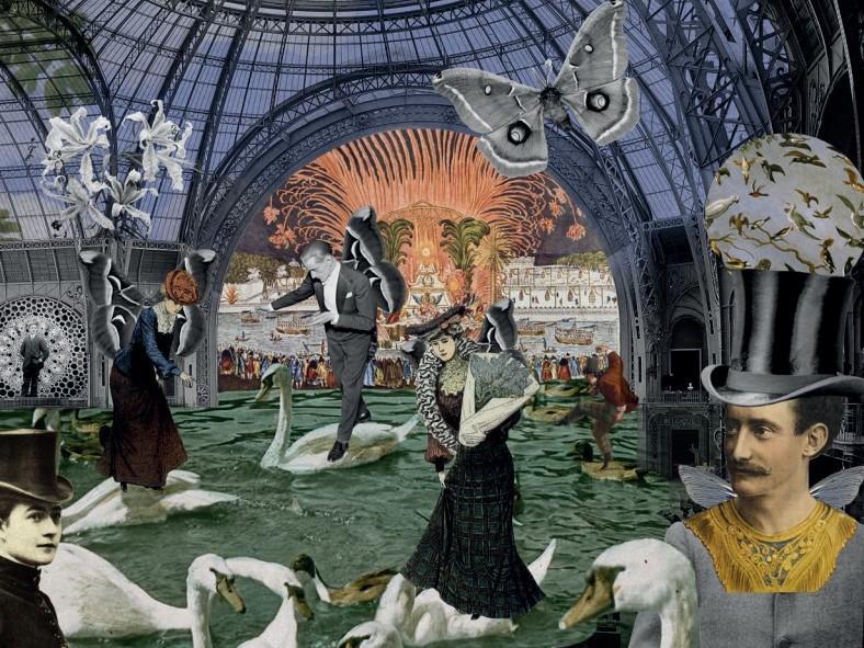 Paname Rendez-vous, 2025, 40 x 50 cm. Collage numérique. © 13 bis